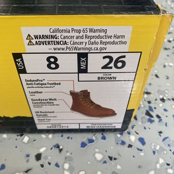 New Mens Herman Survivors Steel Toe Work Boots Sz 8 Oakridge NIB - Picture 6 of 7